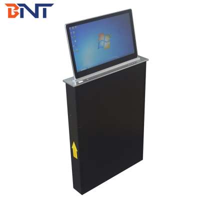 retractable monitor in conference room 23.6" table monitor screen lift for wireless conference system